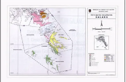 Gambar 16 Peta Batas Kecamatan Galang (Pemko Batam 2005a) 