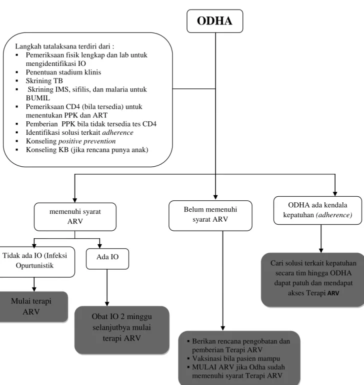 Gambar 1. Bagan alur layanan pengobatan pada ODHA 