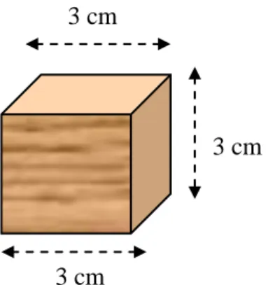 Gambar 5.  Contoh uji berat jenis (BJ)  BJ kayu dihitung dengan rumus: 