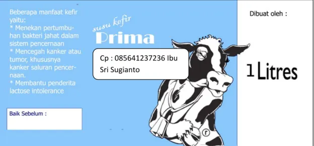 Gambar Label Susu Kefir Prima 