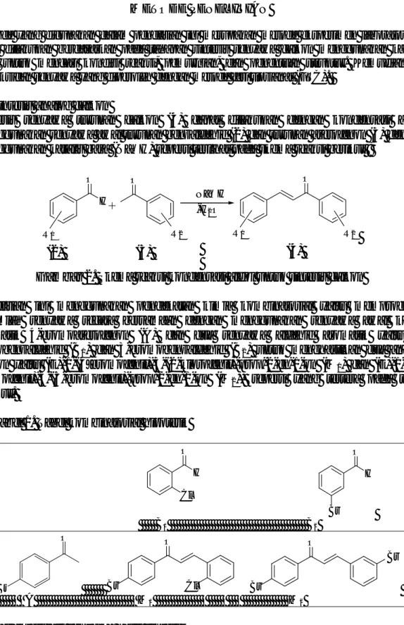 Gambar 2. Skema reaksi kondensasi aldol untuk sintesis calkon 