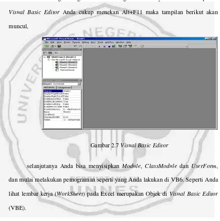 Gambar 2.7 Visual Basic Editor 