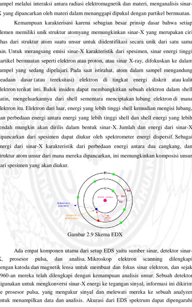 Gambar 2.9 Skema EDX 