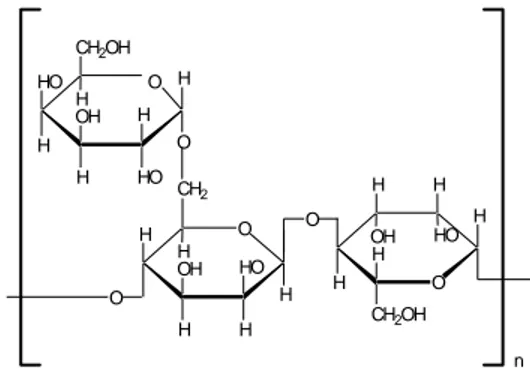 Gambar 2 Struktur hidrogel kitosan: (a)  ikatan silang kitosan-kitosan,  (b) jaringan polimer hibrida, (c)  jaringan semi-IPN, dan (d)  kitosan berikatan silang ionik   (Berger et al