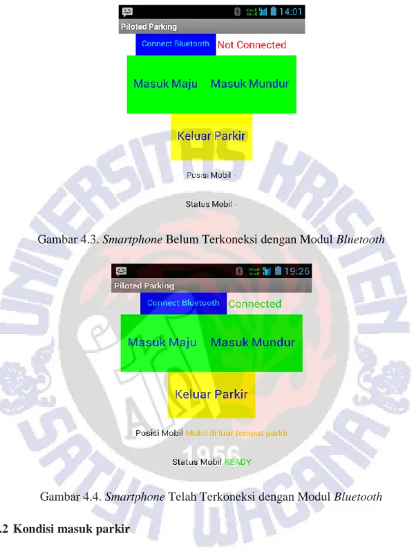 Gambar 4.3. Smartphone Belum Terkoneksi dengan Modul Bluetooth 