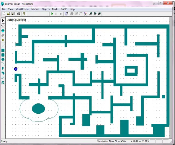 Gambar 4.8 Maze Dengan Rintangan