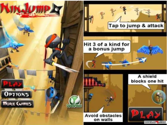 Gambar 3.16 Layar Utama game NinJump 