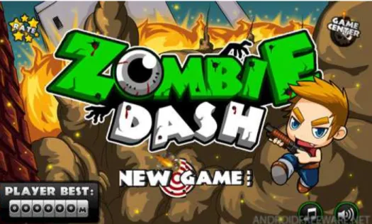 Gambar 3.18 Layar Utama game Zombie Dash 