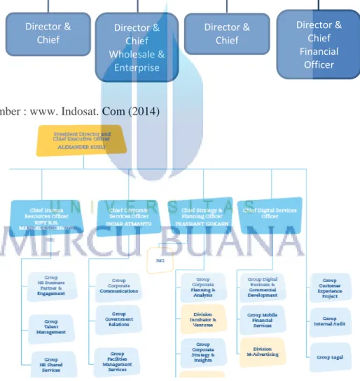 Tabel 2.2 Struktur Organisasi Unit Bisnis PT. Indosat 
