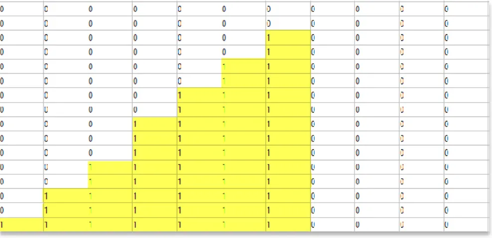 Gambar 4. 11 Matriks binary image
