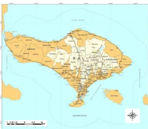 Gambar 1. Wilayah Pesisir Provinsi Bali,  beserta garis batas perairannya  III.  METODOLOGI 