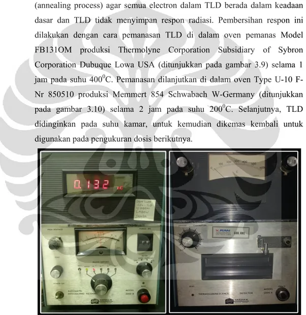 Gambar 3.8. TLD Reader Model 2000 A (Detector) dan TLD Reader   Model 2000 B (Integrator)
