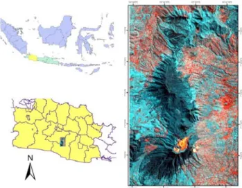 Figure 1.. Location of Study Area (Source: SPOT Image 2008).