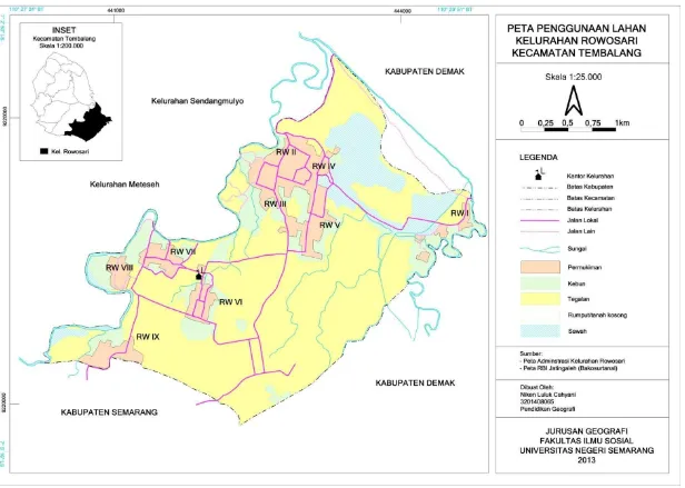 Gambar 4.2. Peta Penggunaan Lahan Kelurahan Rowosari  