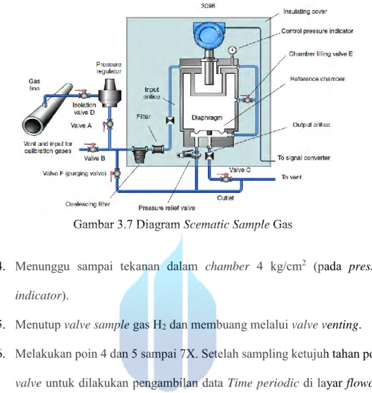 Gambar 3.7 Diagram Scematic Sample Gas 