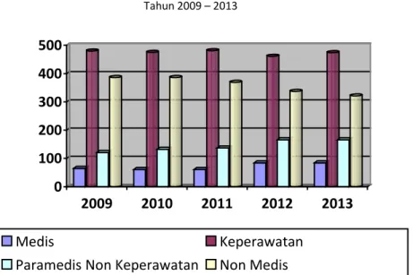 Grafik 14. Data SDM berdasarkan Kelompok Tenaga  RS. dr. H. Marzoeki Mahdi Bogor 