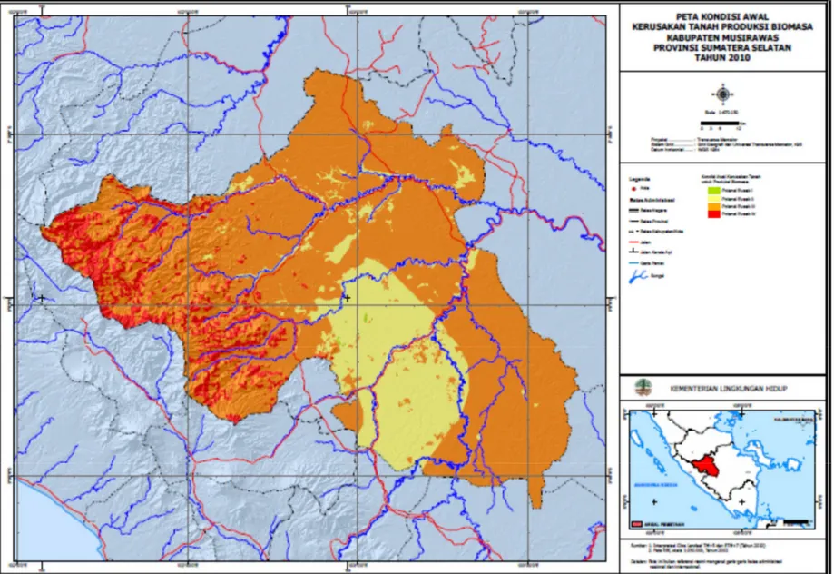 Gambar 1.2. Peta Biomassa Kabupaten Musi Rawas 