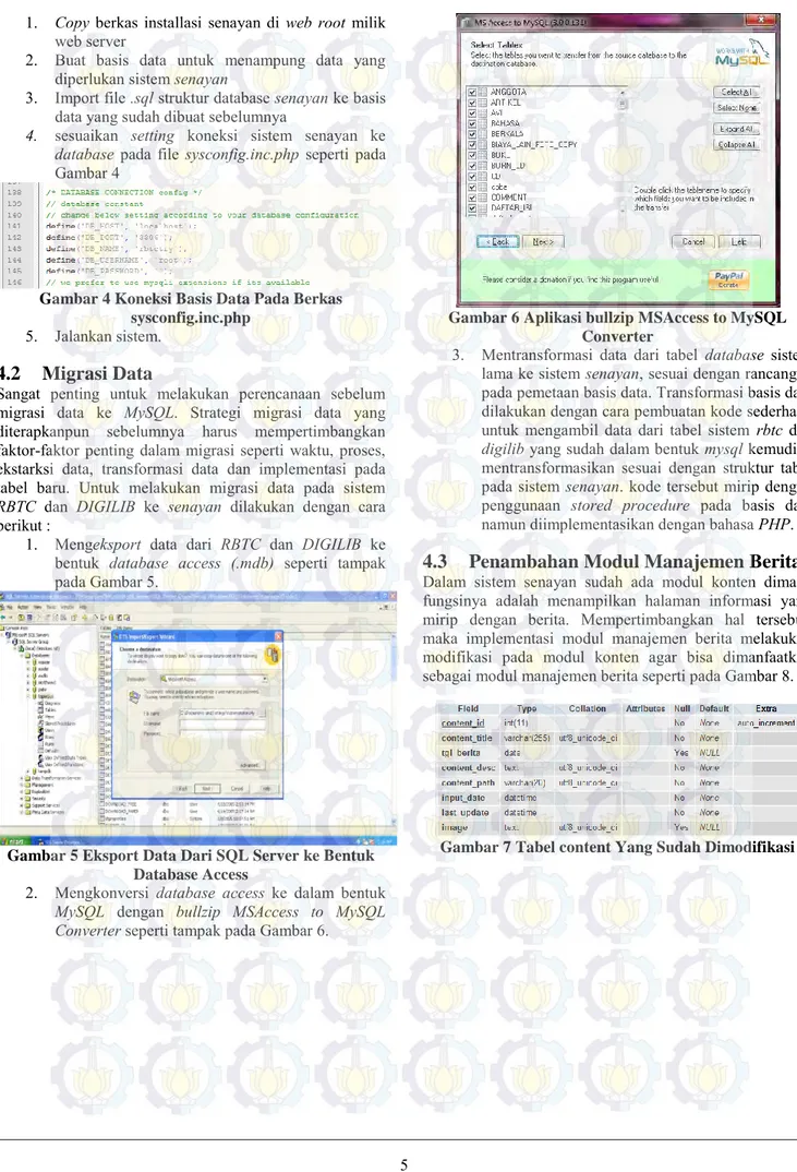 Gambar 4 Koneksi Basis Data Pada Berkas  sysconfig.inc.php 