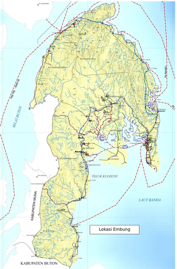 Gambar 2.1. Peta Lokasi Embung Lagundi Kabupaten Buton