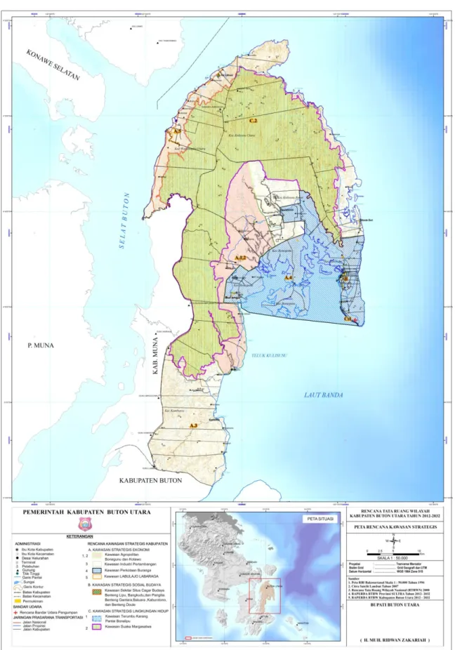 Gambar 2.2. Peta Kawasan Strategi RTRW Kabupaten Buton Utara