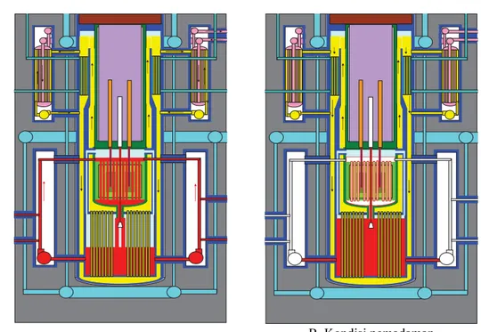 Gambar 5. Diagram aliran reaktor IMSR  Sistem Reaktor pada Kondisi  Pemadaman 