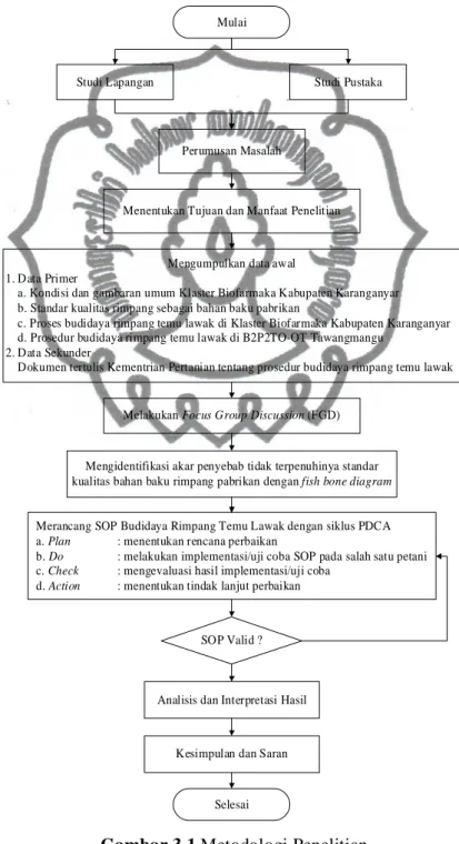 Gambar 3.1 Metodologi Penelitian 