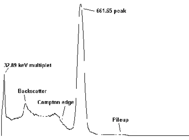 Gambar 3. Spektrum gamma dari 137Cs 