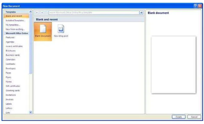 Gambar 1.5 Tampilan New Document 