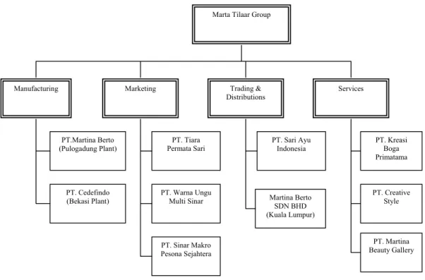 Gambar 3.1: Struktur Martha Tilaar Group Sampai Desember 2005 