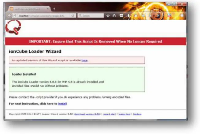 Gambar  7. Tampilan ionCube  Loader Wizard