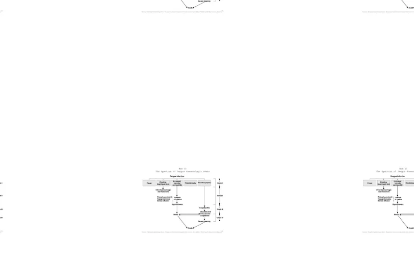 Gambar 3. Patogenesis dan spektrum klinis DBD (WHO, 1997) 5