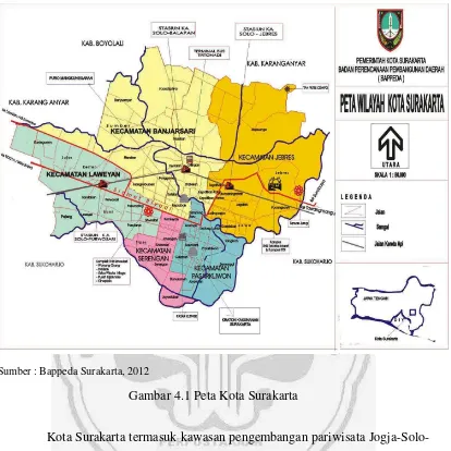 Gambar 4.1 Peta Kota Surakarta 