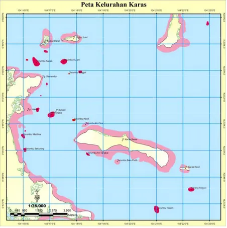 Gambar 5.3. Peta Wilayah Pulau Karas dan Pulau Mubut  5.2.2. Administrasi Pemerintahan 