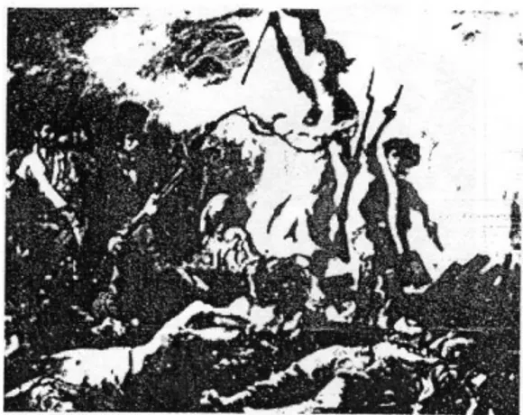 Gambar  3.8  :  Lukisan    Eugene Delaroix: “Liberty Leading the  People” (1830). Sumber:  Sejarah Poster sebagai Alat Propaganda  Perjuangan di Indonesia, 2006 
