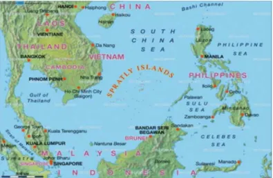 Gambar 1: Negara-negara yang berada di kawasan Laut China Selatan 17