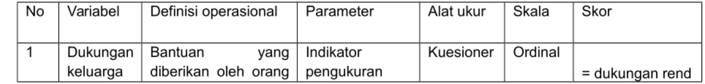 Tabel 4.1 Definisi Operasional