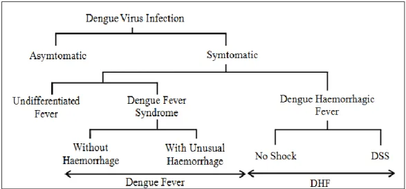 Gambar 2.1. Spektrum klinis infeksi virus dengue 