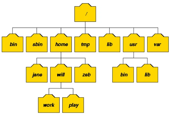Gambar 1.3  Struktur direktori pada Linux 