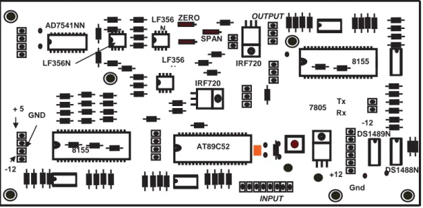 Gambar 9. Lay out Penempatan Komponen Elektronik pada PCB untuk Processor  Penghitung Pulsa dan Transmitter Sinyal 