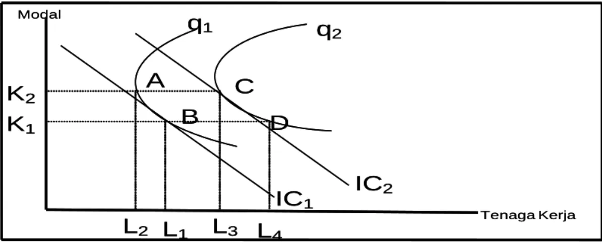 Gambar 2.5 Kurva Isoquant Sumber: Borjas, 2005.