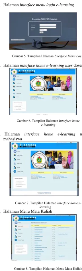Gambar 5. Tampilan Halaman Interface Menu Login 