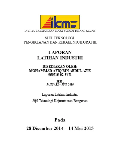 Laporan Latihan Industri (Complete)