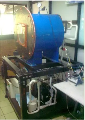 Gambar 2. Mesin Pengering Beku  Bagian-bagian  utama  mesin  pengering  beku adalah sebagai berikut :  
