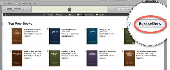 Fig. 9. Apple iBookstore. Hindi maaring bumili ng e-textbook mula dito.