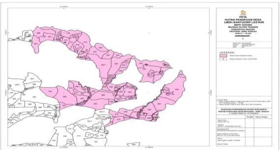 Gambar 1. Peta lokasi wilayah LMDH Banyuurip Lestari 