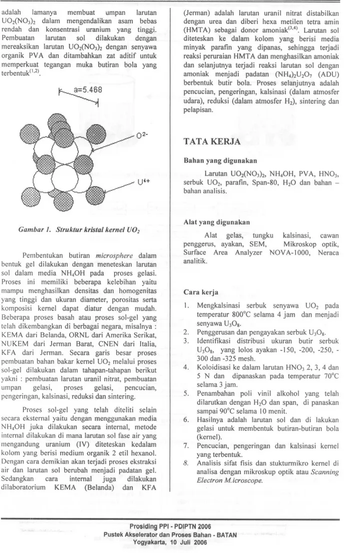 Gambar I. Struktur kristal kernel VO]