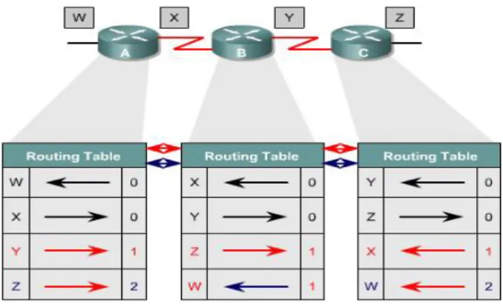 Gambar 2.9 Distance Vector Network Discovery 