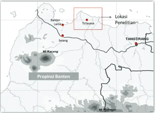 Gambar 1.  Lokasi penelitian irigasi Tirtayasa.