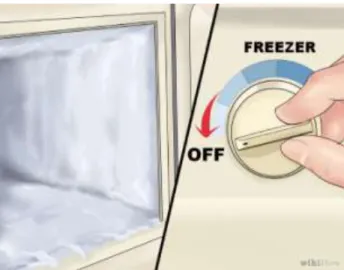 Gambar Mencairkan Es di evaporator  3.  Aliran Udara Pada Kulkas 