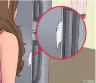 Gambar  Memeriksa kerapatan pintu kulkas 